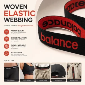 Oeko Tex100 Certified Soft Durable Solid Color Spandex Nylon Elastic Band Custom Logo Jacquard Webbing for Bags