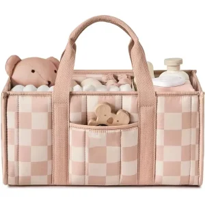 Oeko-tex 100 Standard Woven Rope Baskets Baby Diaper Caddy Organizer Portable Nursery Storage Basket Car & Changing Table Tote