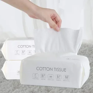 Oem 100% Organic Soft Cotton Hand and Facial Wash Cleaning Tissue Salon Spa Makeup Disposable Clean Face Towel