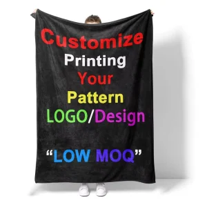 Oem Custom Flannel Fleece Blanket Printing With Logo 100% Polyester Warm Soft Sofa Throw Blankets for Winter King Size