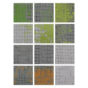 Office Anti Soil Anti Bacterial Moisture Resistant Tufted Cushioned PP Carpet Tile 50x50cm for Open Working Home Golf Prayer