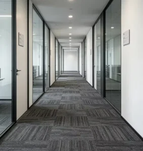 Office Carpet Tile 50x50cm Non woven Backing Nylon Sound Absorbing Anti Static Commercial Space Floor Tile