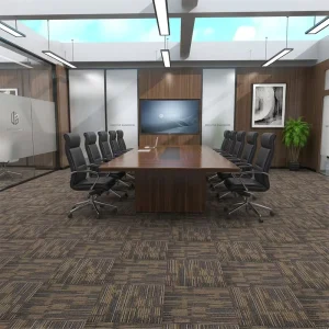 Office Carpet Tiles 100% PP Fiber Bitumen Backed 50x50cm Squares Cushioned Non-Slip Commercial Flooring OEM Carpet Factory
