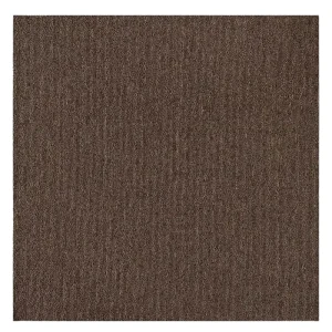 Office Carpet Tiles 50*50cm Machine-Made Loop Pile Anti-Slip Water Resistant Polypropylene Surface PVC Backing Brown