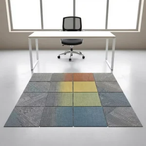 Office Home Nylon PVC Puzzle Cushioned Modern Self Adhesive Cut Pile Carpet Tiles