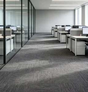 Office Modular Carpet Tile 60×60 Non woven Backing Solution Dyed Nylon Sound Absorbing Stain Resistant Commercial Space
