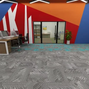Office Modular Carpet Tiles Stain Resistant Removable Carpet Tiles Soft Surface Modular Floor Carpet