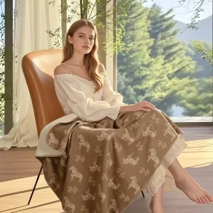 Office Shawl Blanket With Buttoned Air-conditioned Blankets