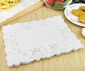 Oil Absorption Nature White Paper Doilies Place Mat With Deep fry Food Place Mat