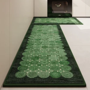 Oil & Water Absorbent Kitchen Runners Carpets Boho Tufted Striped Linen Weave Kitchen Floor Mat Anti slip Durable Washed Rug