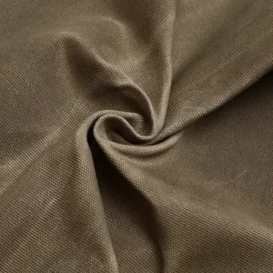 Oil Waxed Canvas Waterproof 100% Cotton Canvas Custom Dyed Water Resistant Waxed Canvas Fabric Rolls for Tent Bag Coat