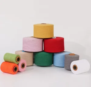 Open End Recycled Cotton Polyester Blended Eco Friendly Color Yarn 16s 21s for Socks Hammocks Gloves Fabric Knitting and Weaving