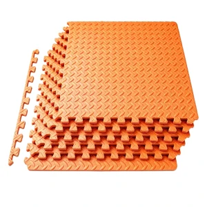 Orange EVA Gym Mat Gym Flooring High Density Interlocking Mat Puzzle Mats Custom Size Durable Foam