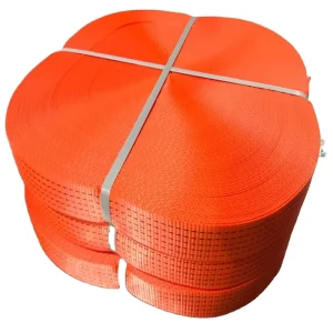 Orange Polyester Webbing Strap 50mm BS 5000kgs Tie Down with GS Certified