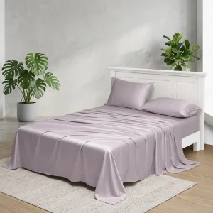 Organic 100% Bamboo Fiber 300TC Anti-Bacterial Cooling Bamboo Sheet Set 4Pcs for Home Wedding Bedding Buyers