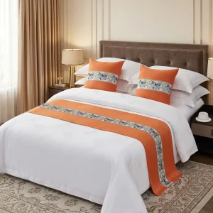 Organic 100% Cotton Woven Hotel Fitted Flat Sheet Set 300tc OEKO-TEX Certified Breathable Soft Bedding for Hospitality