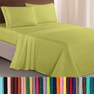 Organic 300tc Microfiber 4 Piece Solid Embroidered Duvet Cover Set for Home Use