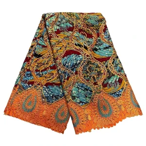 Organic African Cotton 3D Lace Fabric for Wedding Party Shirts Girls’ Industry