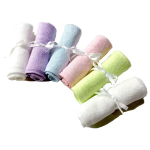 Organic Bamboo Luxury Washclothes Super Soft Baby Towel Gift Packing Bamboo Baby Shower Washcloths Towel