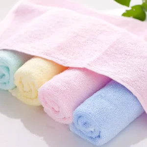 Organic Comfortable Eco friendly 10*10” Soft Bamboo Hand Face Towel Customized Bamboo Bath Towel