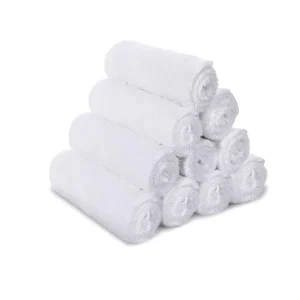 Organic Cotton Bamboo Washcloth Towel Set Quick Dry Rectangle Sports Pattern for Hotel Bathroom Use Knitted Technique