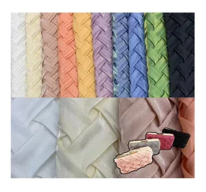 Organic Cotton Fabric Satin Gloss Cross Satin Embossed Fabric Garment Handbag Upper Fabric