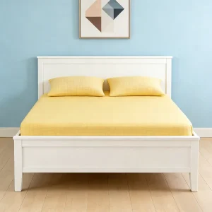 Organic Cotton Fitted Grounding Sheets Conductive Silver Lined Natural Health Earthing Flat Bed Sheet for Better Sleep