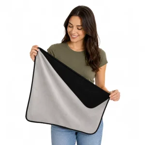 Organic Cotton Metallic Anti Static Plain Tricot Knit Faraday EMF Protection Small Blanket Cover Breathable Home Textile