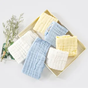 Organic Cotton Muslin Baby Wash Cloth Baby Face Towel Bath Soft Cleaning Towel Baby Washcloths