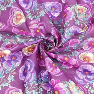 Organic Cotton Poplin Digital Print Fabric Support Custom Design for Daily Wear Clothing