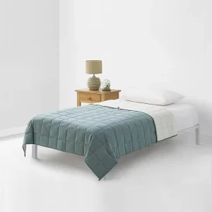 Organic Cotton Reversible Quilted Bed Blanket Soothing Weighted for Adults’ Relaxation and Comfort Use at Home