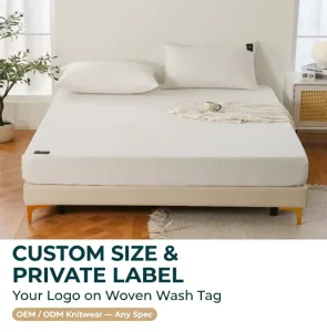 Organic Cotton Silver Fiber Earthing Flat Sheet Natural Earthing Therapy Block OEKO TEX ISO9001 Custom Bed Sizes