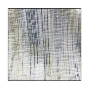 Organic Double Gauze Muslin Fabric Plain Cotton Spandex Bubble Woven for Boys Clothes