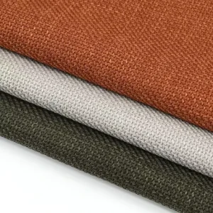 Organic Eco-Friendly Breathable Wrinkle Resistant Linen Cotton Fabric Solid Sofa Curtain Table Cloth Cushion