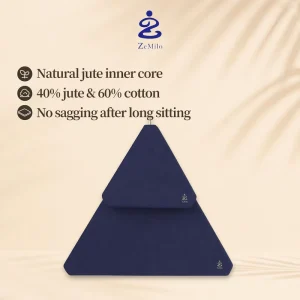 Organic Hemp Cotton Triangular Geometry Meditation Cushion Bulk Floor Meditation Cushions