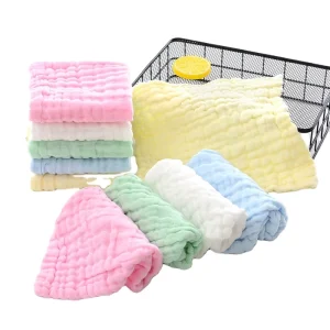 Organic Muslin Baby Burp Cloths 6 Layers Soft Newborn Baby Face Washcloths