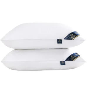Organic Pillow Breathable Cool Touch Bed Pillow Cream White Natural Fiber Pillow for Hot Sleepers All Seasons