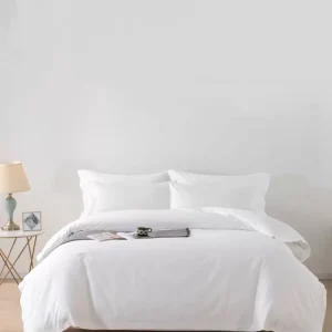 Organic Pima Cotton Modern Tailored Comforter Set 300tc Thread Count Eco Friendly Hospital Use Luxury Hospitality