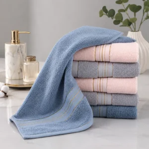 Organic Woven 368GSM 33x70cm Absorbent Lightweight 100% Cotton Eco Friendly Antimicrobial Gift Towel for Holiday