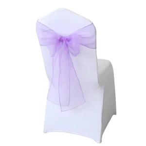 Organza Chair Sash Bow Sashes for Wedding and Events Supplies Party Decoration Chair Cover Sash