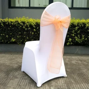 Organza Decorative Creative Chair Sash Chair Back Flower Used by Wedding Banquet Exhibition Restaurant