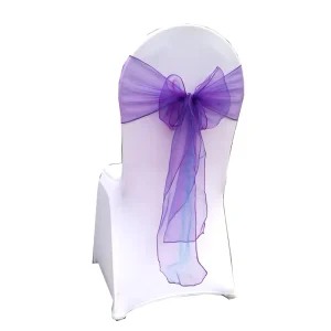 Organza Fabric Chair Sashes Tie Sash Buckles Plain Pattern 17*275CM Home Decorations Wedding Parties Banquets Events GG