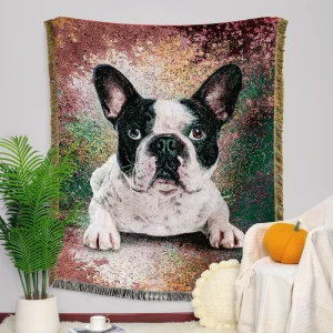 Original Designed Modern Cartoon-pattern Sofa Cover Artistic Tapestry Woven Anti-static Throw Blanket Full-coverage