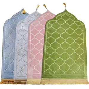 Original Factory Ramadam Muslim Flannel Praying Carpet Extra-Thick Colorful Luxury Rug Set Gift Muslim Prayer Mat