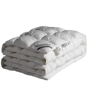 Original Genuine 100% Cotton Quilted Goose Filling Eco-Friendly Queen Bedding Comforter Spring Luxury Hotel Customization