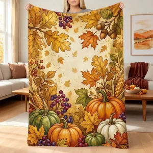 Ornate Woodland Flannel Knitted Throw Blanket Soft Warm Cozy Plush for Home Hotel All Season Premium Quality Bulk OEM