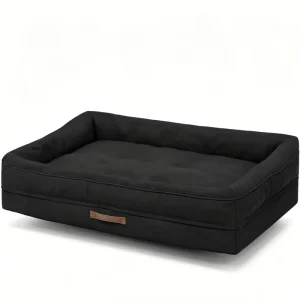Orthopedic Dog Bed Waterproof Sofa Bed Removable Washable Cover Memory Foam Non Slip Bottom Four Sided Bolster Cushion