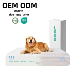 Orthopedic Dog Beds Custom Memory Foam Pet Bed Washable Chewproof for Large Dogs with Durable Zipper