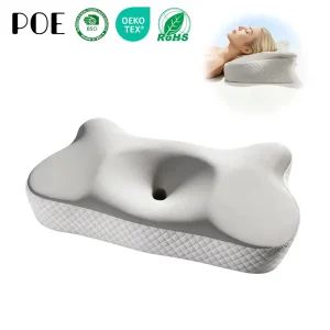 Orthopedic Insomnia Contour Wearable Butterfly Breathable Medical Therapeutic Ergonomic Memory Foam Neck Pillow