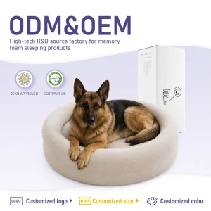 Orthopedic Memory Foam Pet Bed With Removable Cover for Dogs and Bulk Buyers for Premium Pet Lines